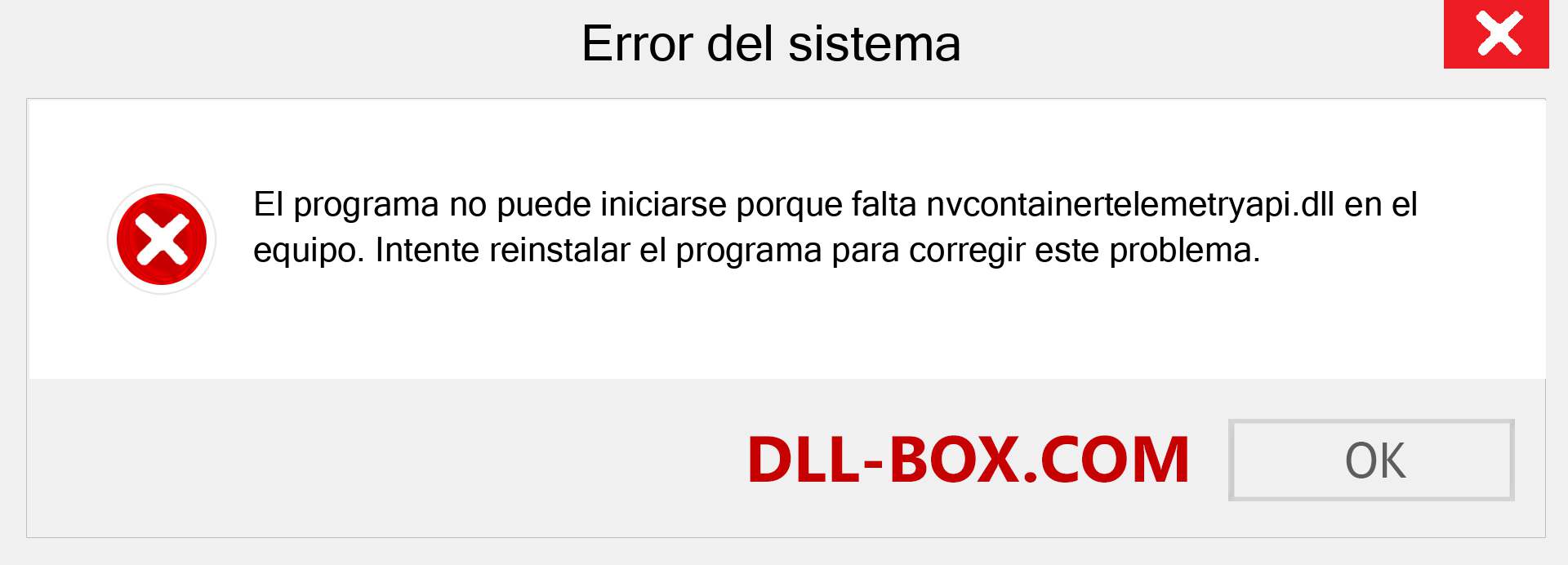 ¿Falta el archivo nvcontainertelemetryapi.dll ?. Descargar para Windows 7, 8, 10 - Corregir nvcontainertelemetryapi dll Missing Error en Windows, fotos, imágenes