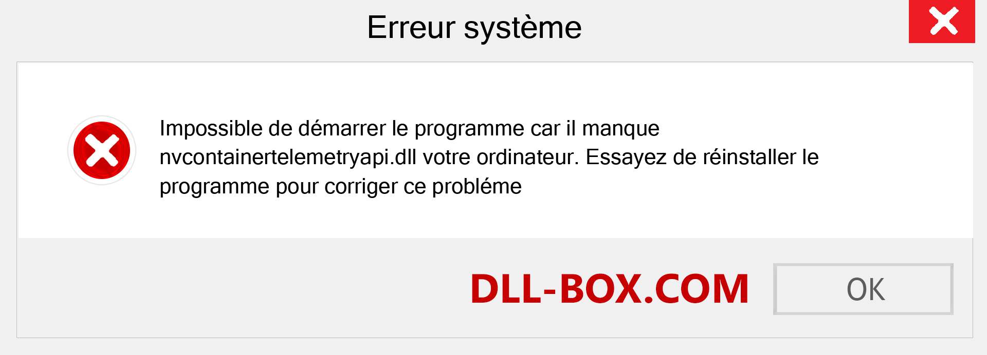 Le fichier nvcontainertelemetryapi.dll est manquant ?. Télécharger pour Windows 7, 8, 10 - Correction de l'erreur manquante nvcontainertelemetryapi dll sur Windows, photos, images